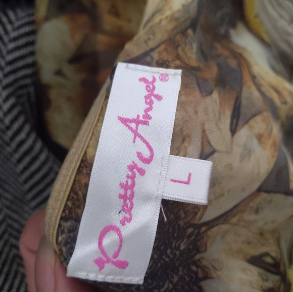 Pretty Angel Fairy Dress Chiffon Golden Yellow Flower Large - Picture 9 of 9